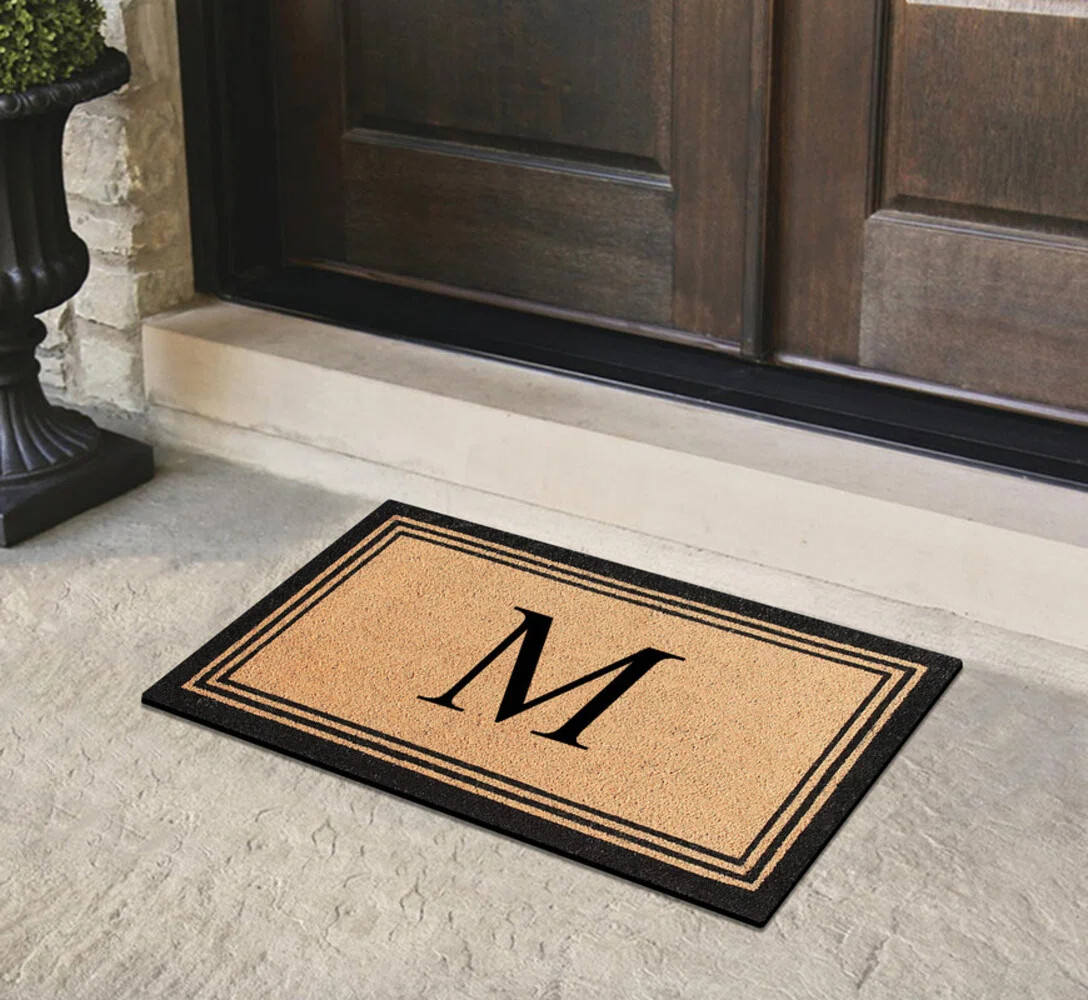 DeHond Pure Natural Coir Non-Slip Outdoor Door Mat | Birch Lane