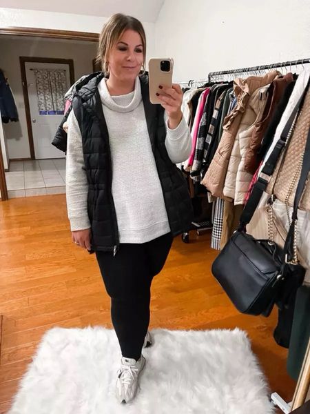 Love this casual plus size outfit with plus size leggings and a puffer vest! The perfect plus size winter outfit idea!
3/27

#LTKfindsunder100 #LTKstyletip #LTKplussize