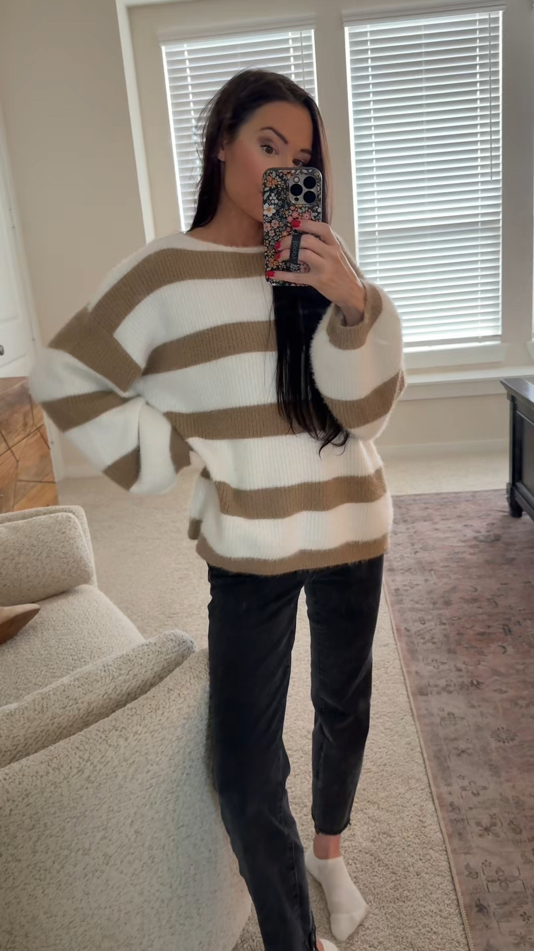 The cutest sweater and snagged on sale! Perfect for teachers! These jeans are like butter and fit so well plus are flattering! 

#LTKSaleAlert #LTKgrwm #LTKootd
