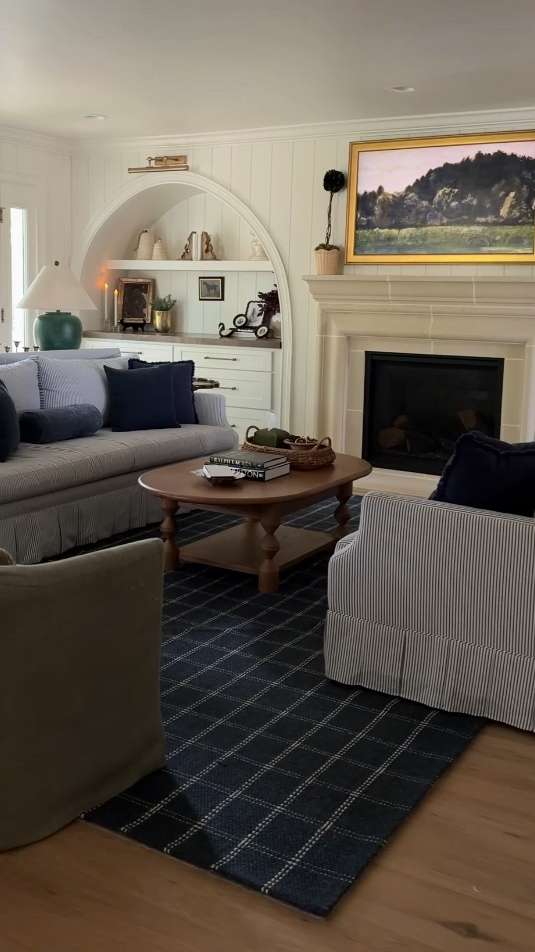 A few fall touches + two pieces that completely pulled our living room together. Our new navy plaid rug and oval wood coffee table added the warmth and character the room was missing! It’s layered with thoughtfully collected home decor, cozy textiles and subtle accents that make you feel right at home in autumn. 

Follow along for more traditional home decor and interior design tips.

#LTKHome