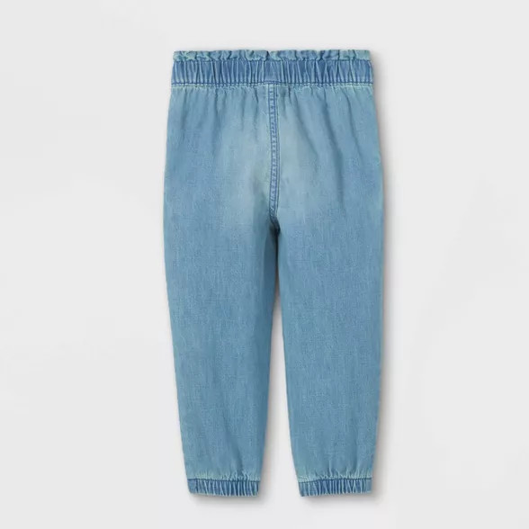 Baby Girls' Woven Denim Jogger Pants - Cat & Jack™ | Target