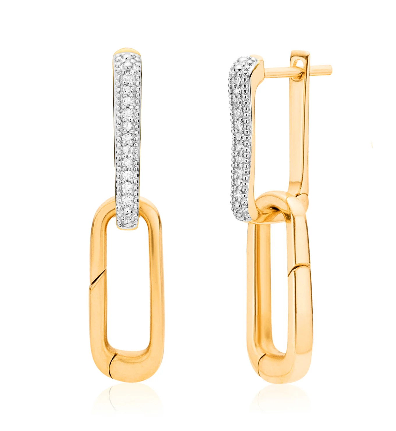 Alta Capture Charm Diamond Earrings | Monica Vinader (Global)