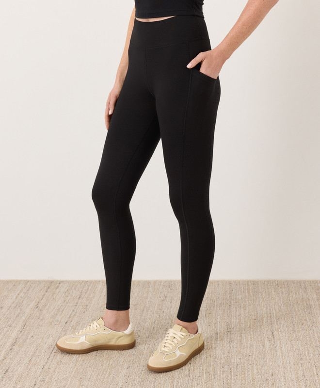 PACT Women's Steel Blue On The Go-To Pocket Legging XS | Pact Apparel