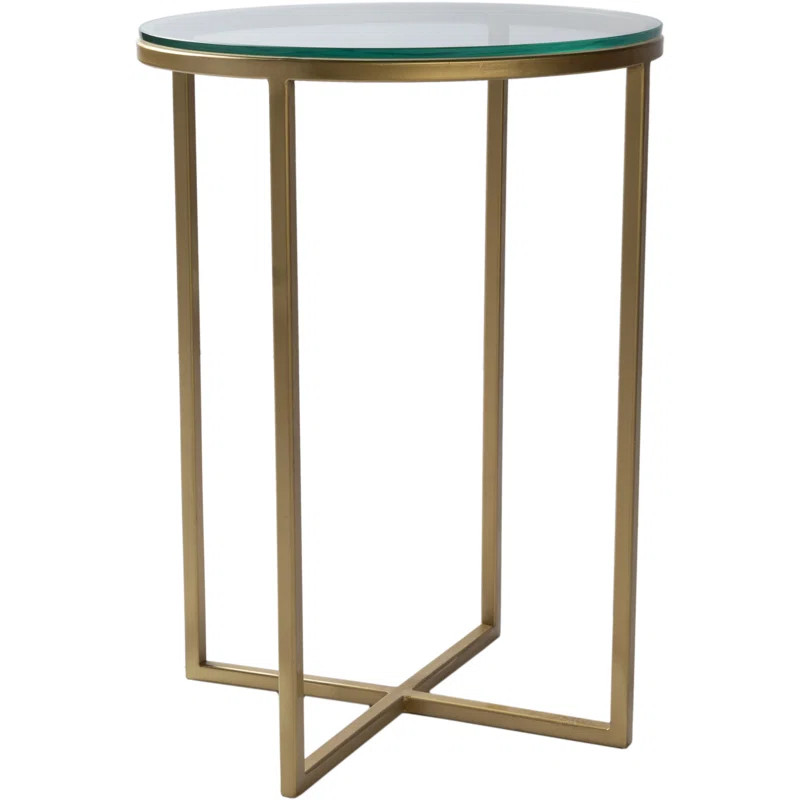 Preston 22'' Tall Glass Frame End Table | Wayfair North America