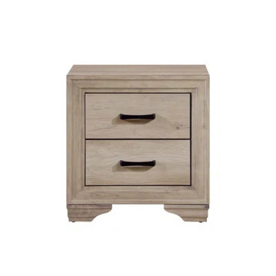 Contemporary Rustic Nightstand with 2 Spacious Drawers, Durable Melamine Laminate Finish for Modern Bedrooms | Wayfair North America