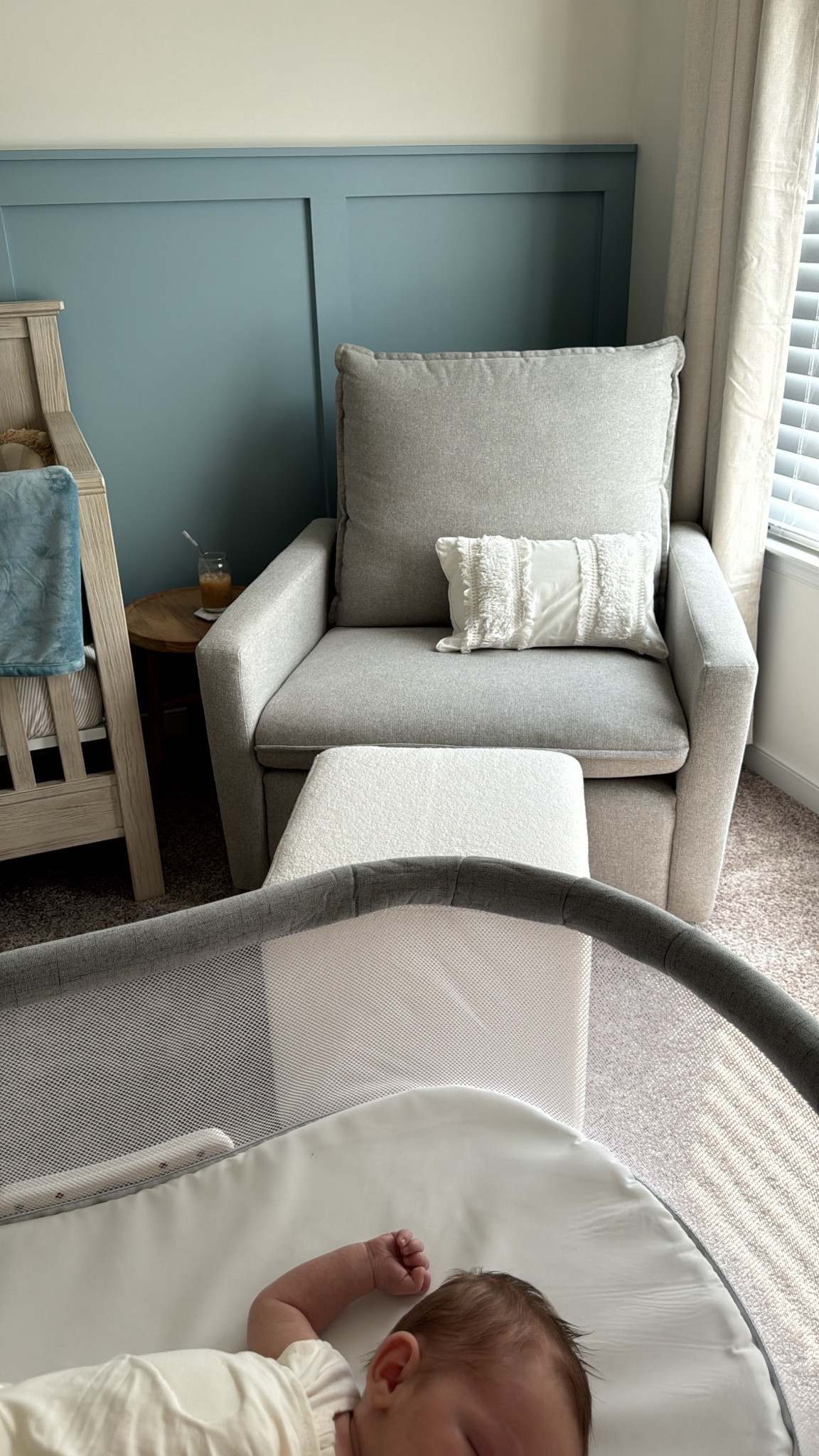 Favorite spot 🤍 the glider we picked for the nursery has been amazing & such a cozy piece! 

#LTKFamily #LTKBaby #LTKHome