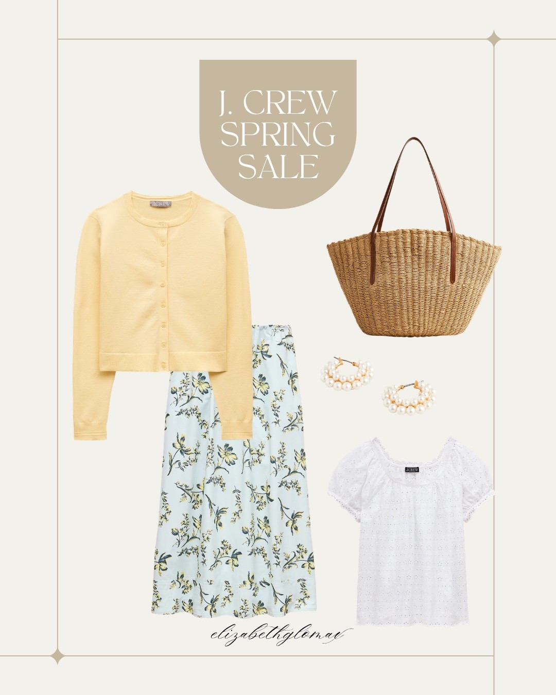 Soft spring color meets classic feminine details. This butter yellow cardigan over a white eyelet blouse with a floral midi is the easiest way to look put together for church, brunch, or a spring shower. 

Finish the look with pearls and a woven rattan bag. All part of the @jcrew  Spring Fling 40% off sale! 

#LTKSaleAlert #LTKSeasonal
