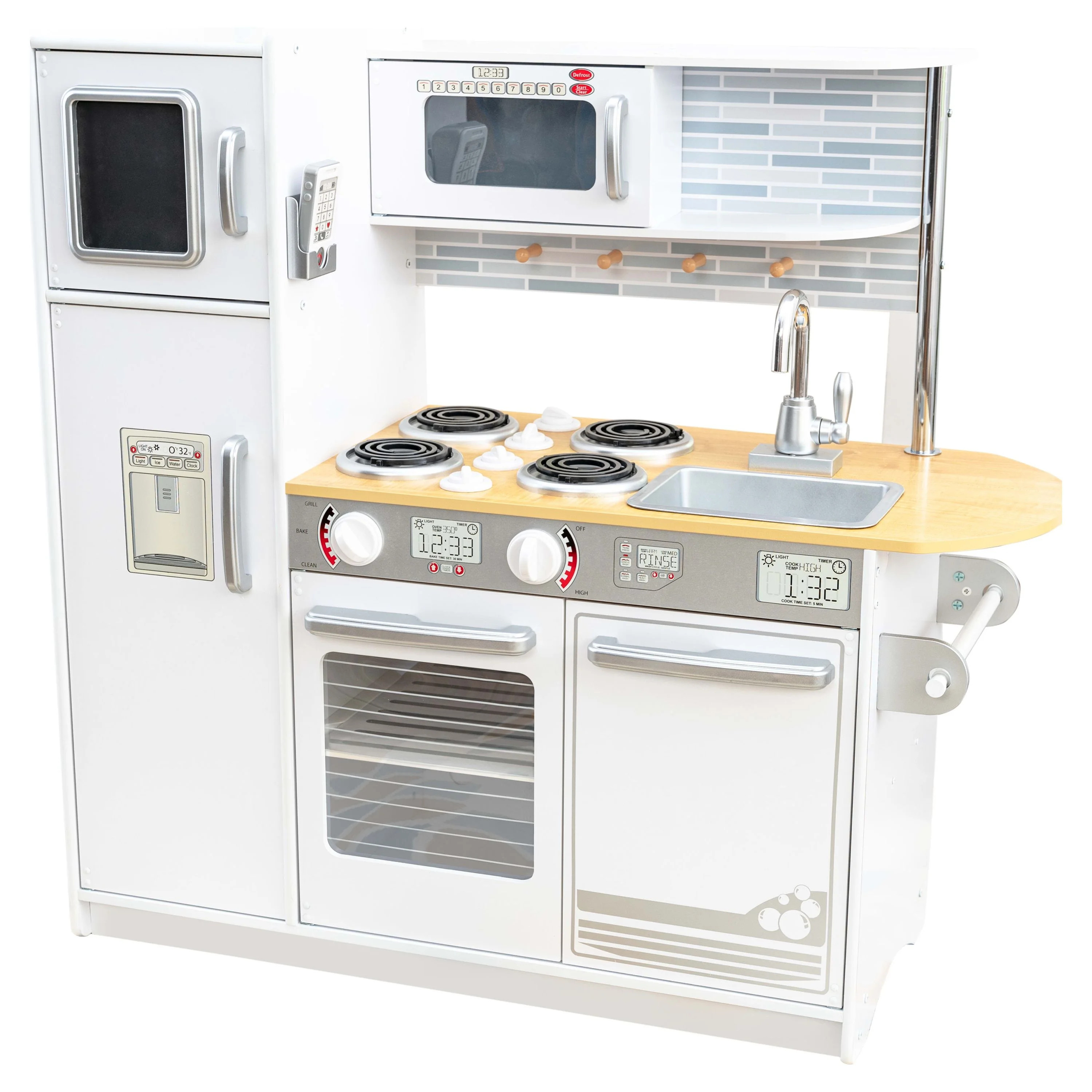 KidKraft Uptown Wooden Play Kitchen for Kids, White | Walmart (US)