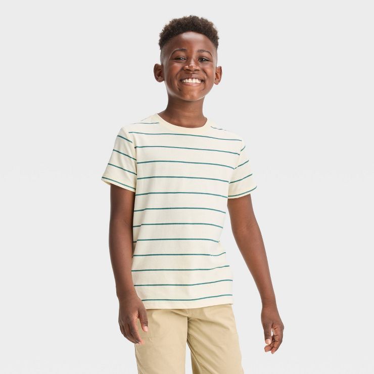 Boys' Short Sleeve Striped T-Shirt - Cat & Jack™ | Target