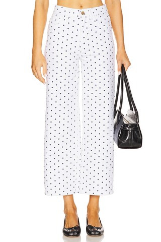 DL1961 Hepburn High Rise Wide Leg Jeans in Marine Dots from Revolve.com | Revolve Clothing (Global)