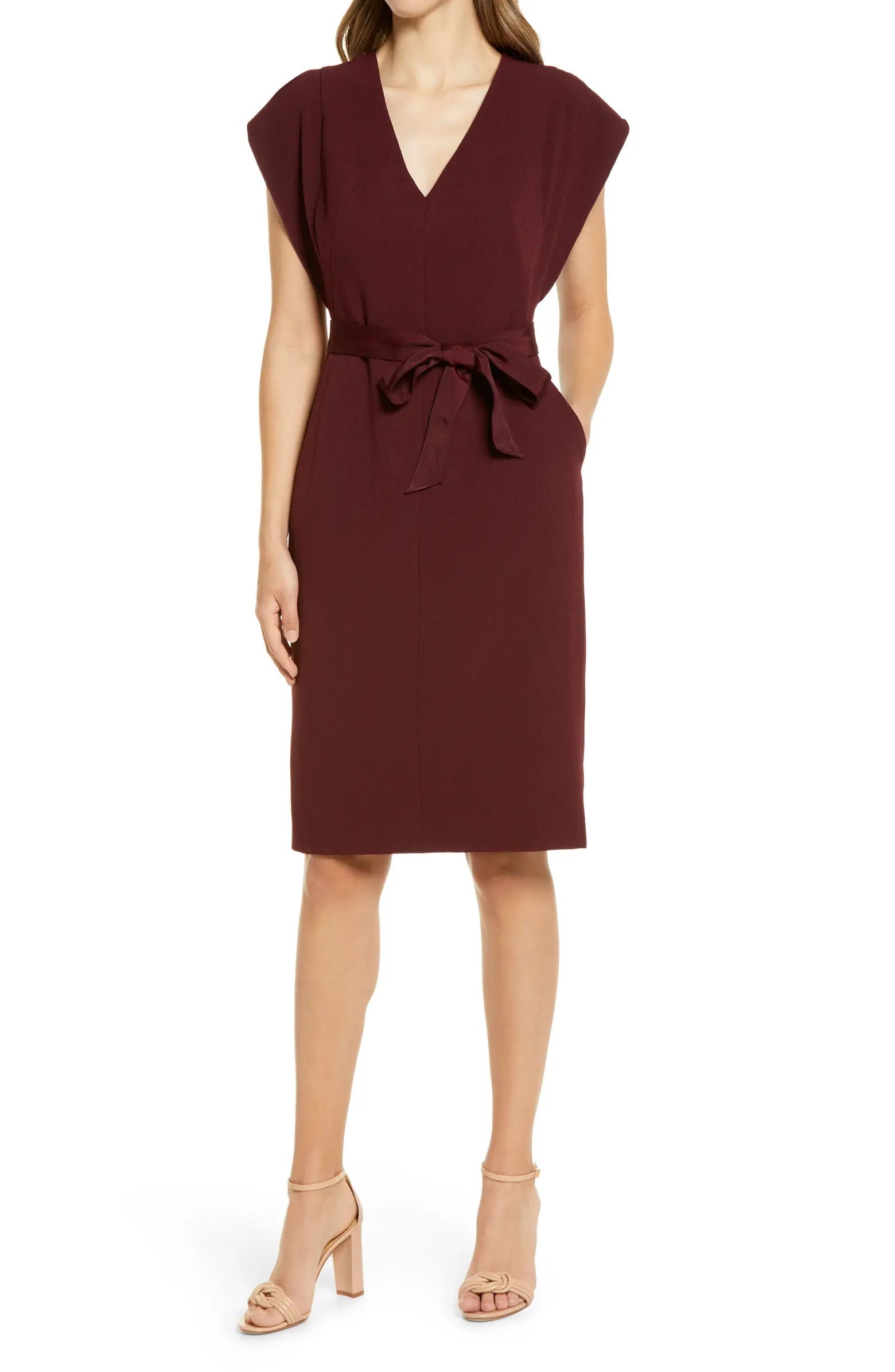 Ruffle Sleeve Sheath Dress | Nordstrom