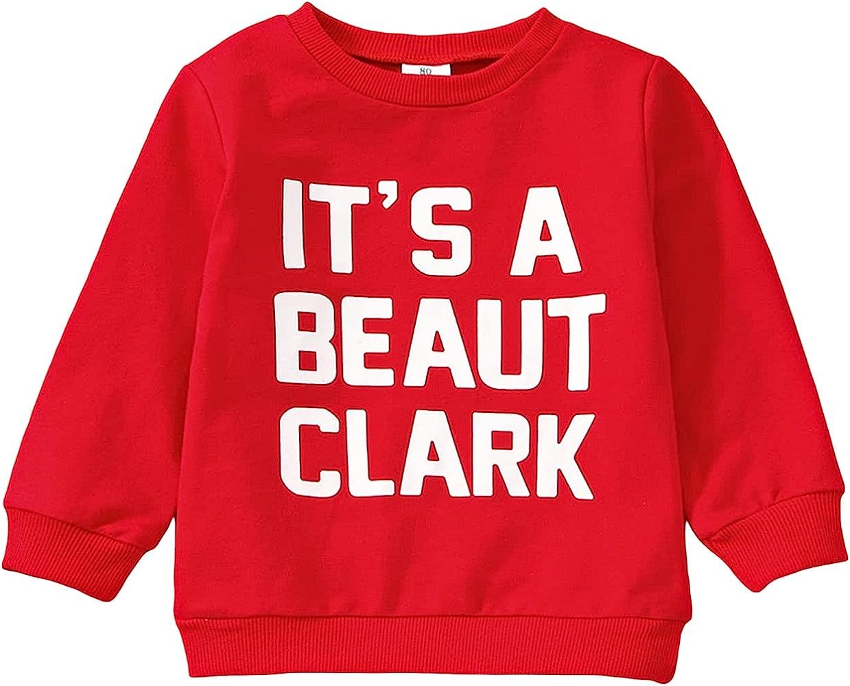 Toddler Baby Boy Girl Sweatshirt Christmas Tree Letter Print Long Sleeve Crewneck Pullover Tops I... | Amazon (US)
