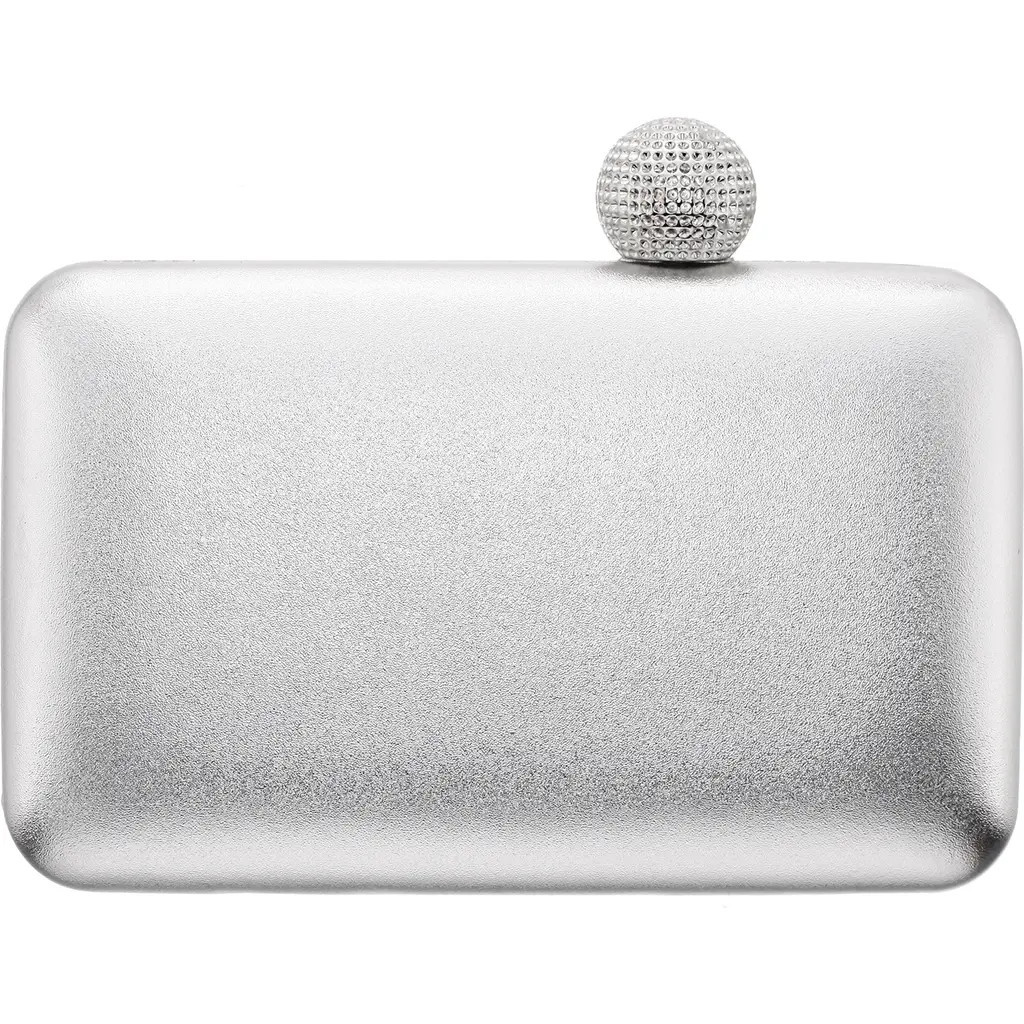 Nina Kimberly Frame Clutch in Silver at Nordstrom | Nordstrom