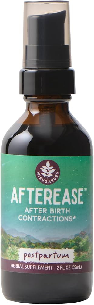 WishGarden Herbs AfterEase Drops, Postpartum Cramp & Contraction Ease, 2oz | Amazon (US)