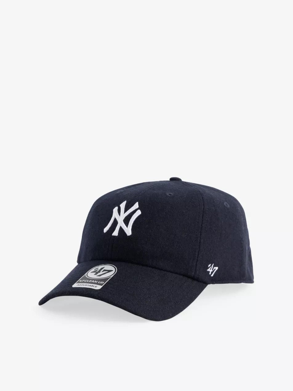 Sporty & rich x Yankees logo-embroidery wool-felt baseball cap | Selfridges