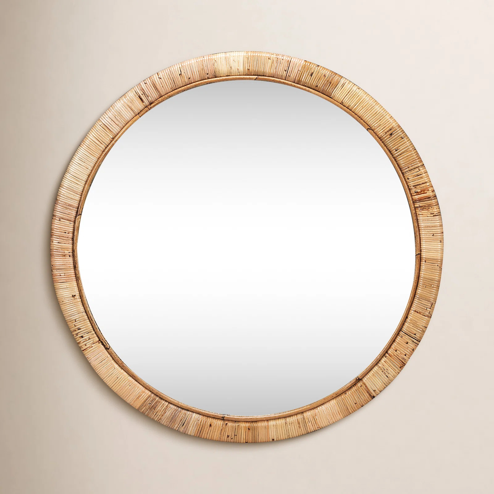 Lamont Rattan Round Mirror | Wayfair North America