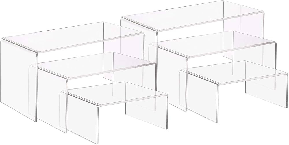 PH PandaHall 6pcs 3 Tailles Support de Risers d'affichage Acrylique Présentoirs à Bijoux en Pla... | Amazon (FR)