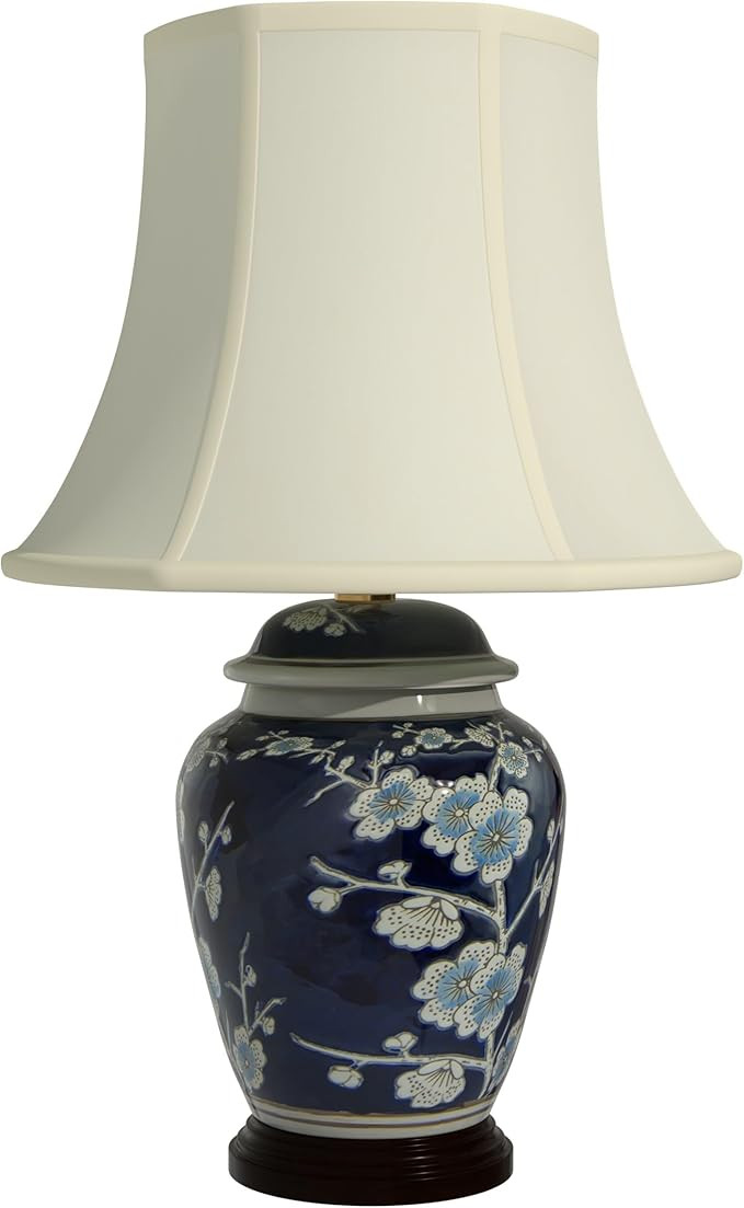 Red Lantern 22" Blue Cherry Blossom Lamp | Amazon (US)