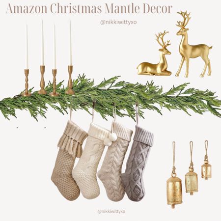 Amazon Christmas Mantle decor 🤍

Garland / fireplace / mantle / Christmas decor / Christmas stockings / gold candles 

#LTKfindsunder50 #LTKHoliday #LTKstyletip