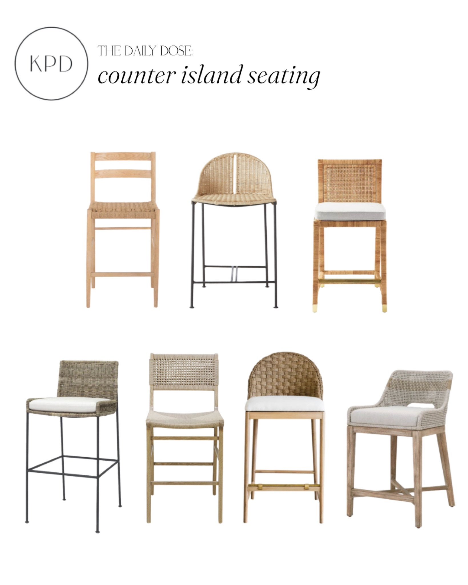 kpd the daily dose: counter island seating with woven accents 

#LTKhome #LTKstyletip