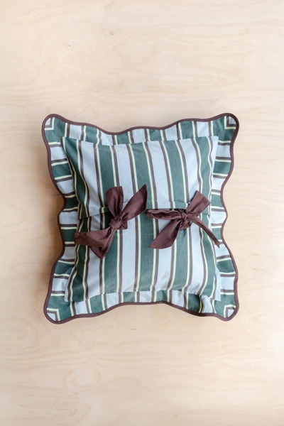 TBCo Cotton Stripe Bow Pillowcase | Urban Outfitters (US and RoW)
