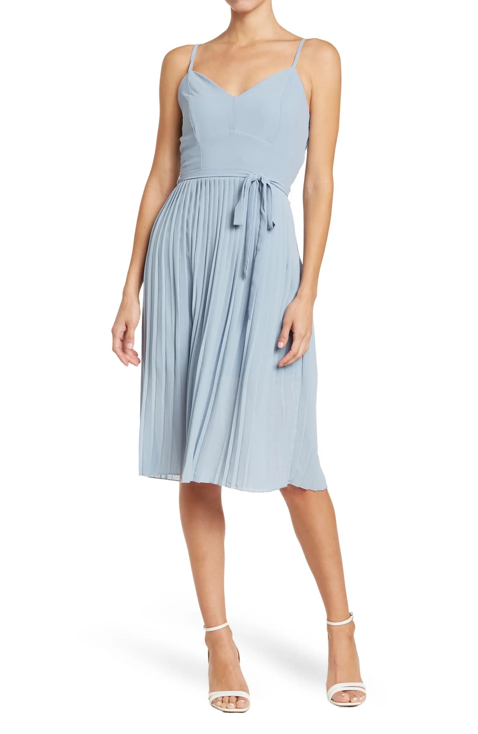 Sleeveless Pleated Midi Dress | Nordstrom Rack