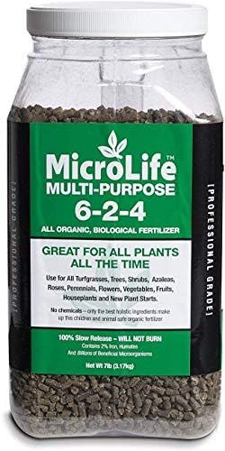 MicroLife Multi-Purpose (6-2-4) Professional Grade Granular Organic Fertilizer for All Plants, 7 LBS | Amazon (US)