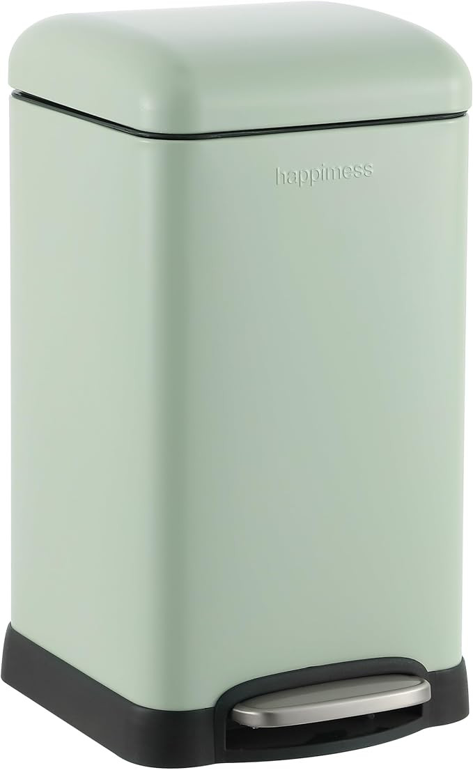 happimess HPM1012I Betty Retro Mini 3.2-Gallon Step-Open Trash Can, Fingerprint Resistant, Modern... | Amazon (US)