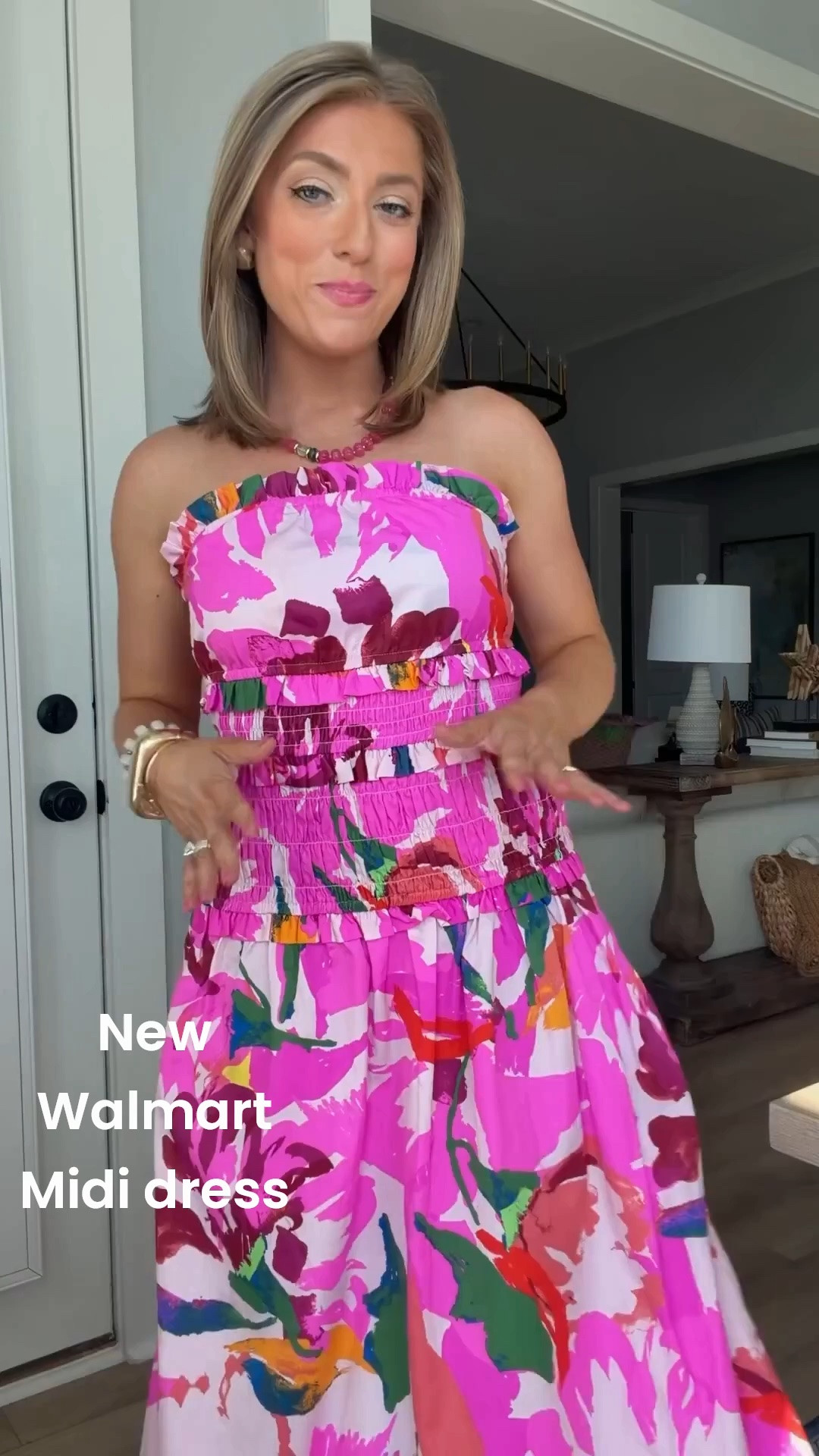 This dress is giving all the tropical vacation vibes! 🌺 The gorgeous pink floral print makes such a statement, while the smocked bodice creates the most flattering fit. Whether you’re headed on vacation, brunch, a summer wedding, or date night, this Walmart dress is one you’ll reach for again and again.

💕 Strapless smocked bodice
🌺 Bright tropical floral print
☀️ Flowy midi length that’s perfect for summer
🛍️ Walmart fashion favorite

#WalmartFashion #PinkDress #FloralDress #SummerDress #VacationStyle #ResortWear #AffordableFashion #MidiDress #BrunchOutfit #VacationOutfit #SummerStyle #WalmartFinds #ColorfulFashion #OOTD #DressSeason

#LTKootd #LTKPetite