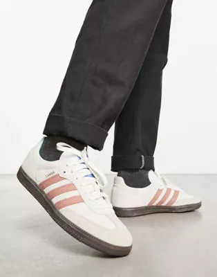 adidas Originals Samba sneakers in off-white and brown | ASOS (Global)