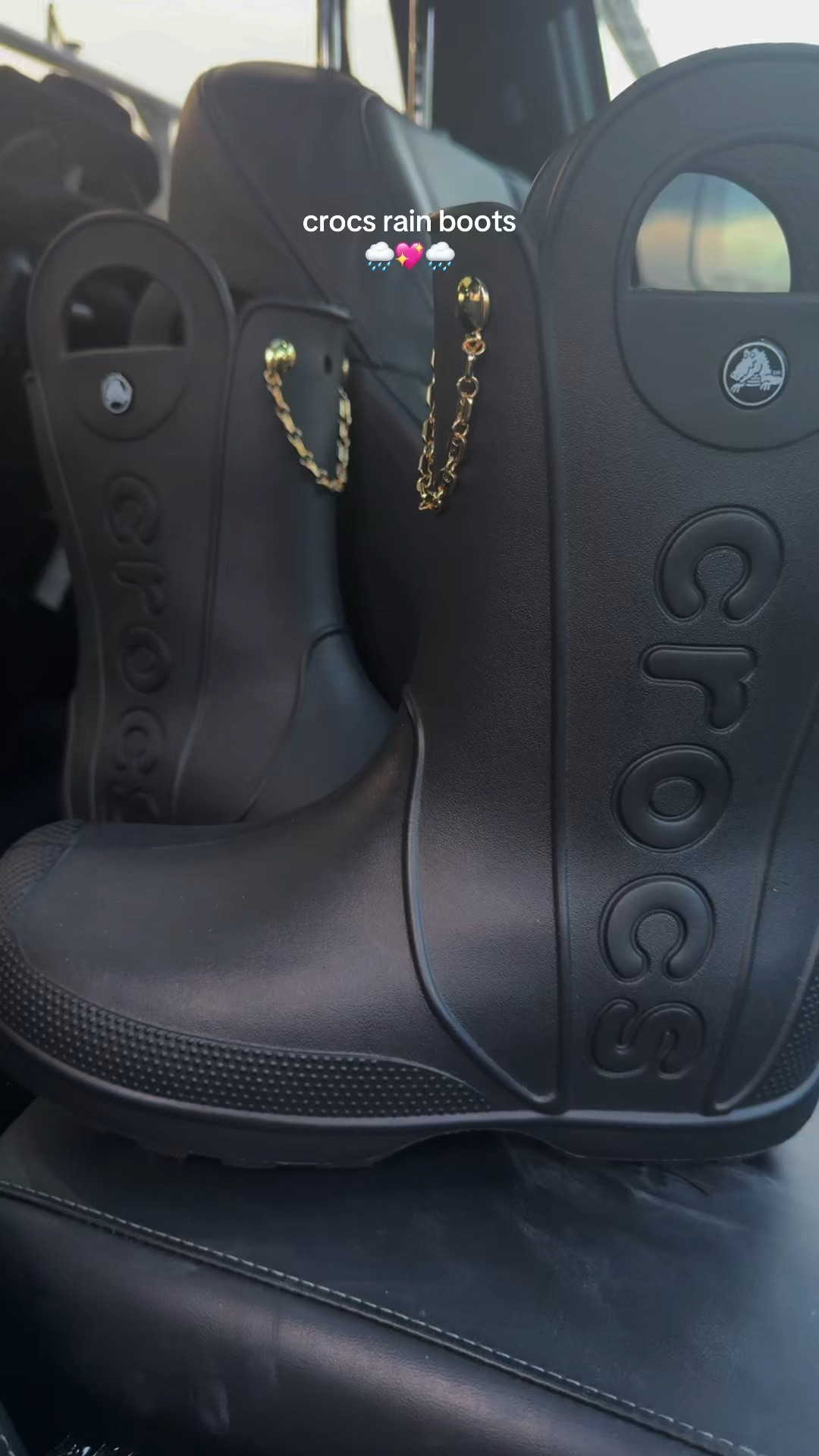 My favorite rain boots #crocs