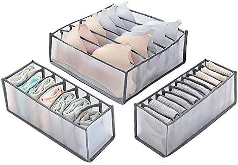 Acavado Foldable Underwear Organizer, Bra Socks Panties Storage Drawer Dividers Bags Closet Organ... | Amazon (US)