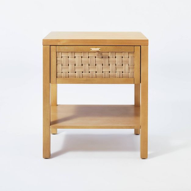 Palmdale Woven 1 Drawer Nightstand Natural - Threshold™ designed with Studio McGee | Target