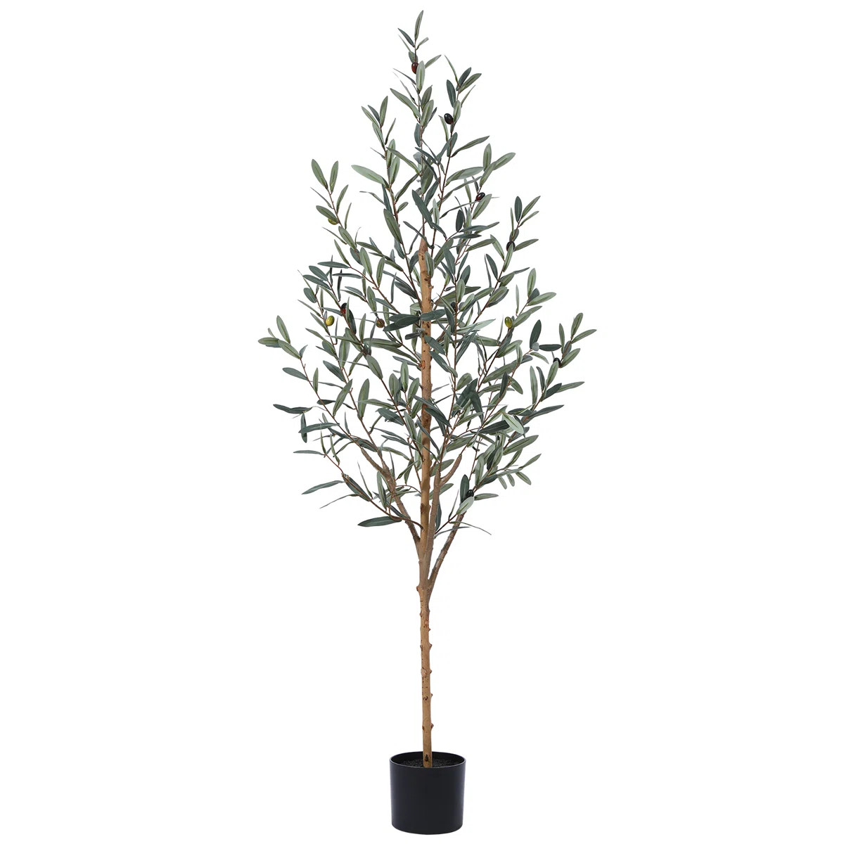 Adcock Artificial Olive Plants with Realistic Leaves and Natural Trunk, Fake Potted Tree Home Dec... | Wayfair North America
