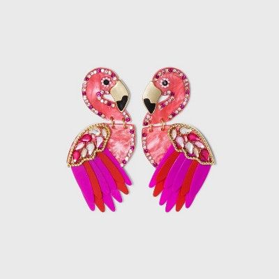 SUGARFIX by BaubleBar Flamingo Drop Earrings - Pink | Target