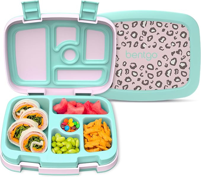 Bentgo Kids Prints Leak-Proof, 5-Compartment Bento-Style Kids Lunch Box - Ideal Portion Sizes for... | Amazon (US)