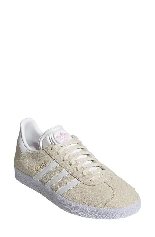 adidas Gazelle Sneaker in Off White/White/Clear Pink at Nordstrom, Size 8 | Nordstrom