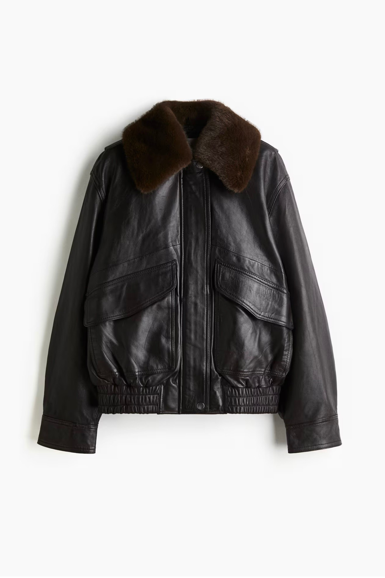 H&M Premium Selection
Oversized jacket in soft leather with pleats at back. Collar in fluffy fabric and a zipper at front with wind flap and two visible snap fasteners. Long, voluminous sleeves, diagonal front pockets with flap and side openings, and smocked elastic at hem. Twill lining.



#LTKwinter #LTKholiday #LTKcanada