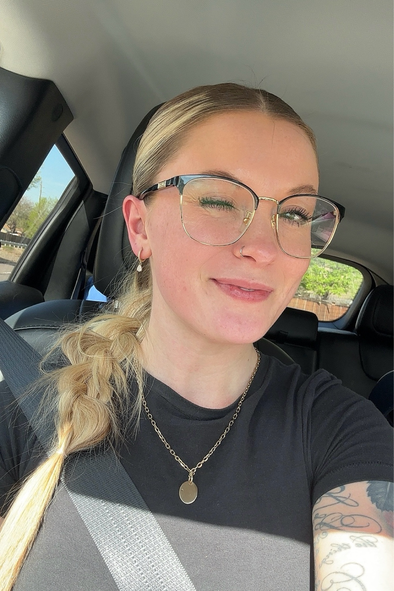 My glasses 🤓 when I got my prescription I knew I wanted something nice if I had to wear them everyday so I splurged on these bad boys and I love them🥹