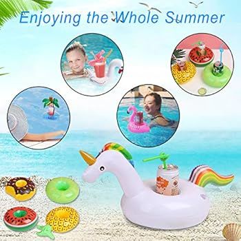 Inflatable Drink Holder 20 Pack Inflatable Drink Floats Cup Holders, Variety Drink Floaties for S... | Amazon (US)