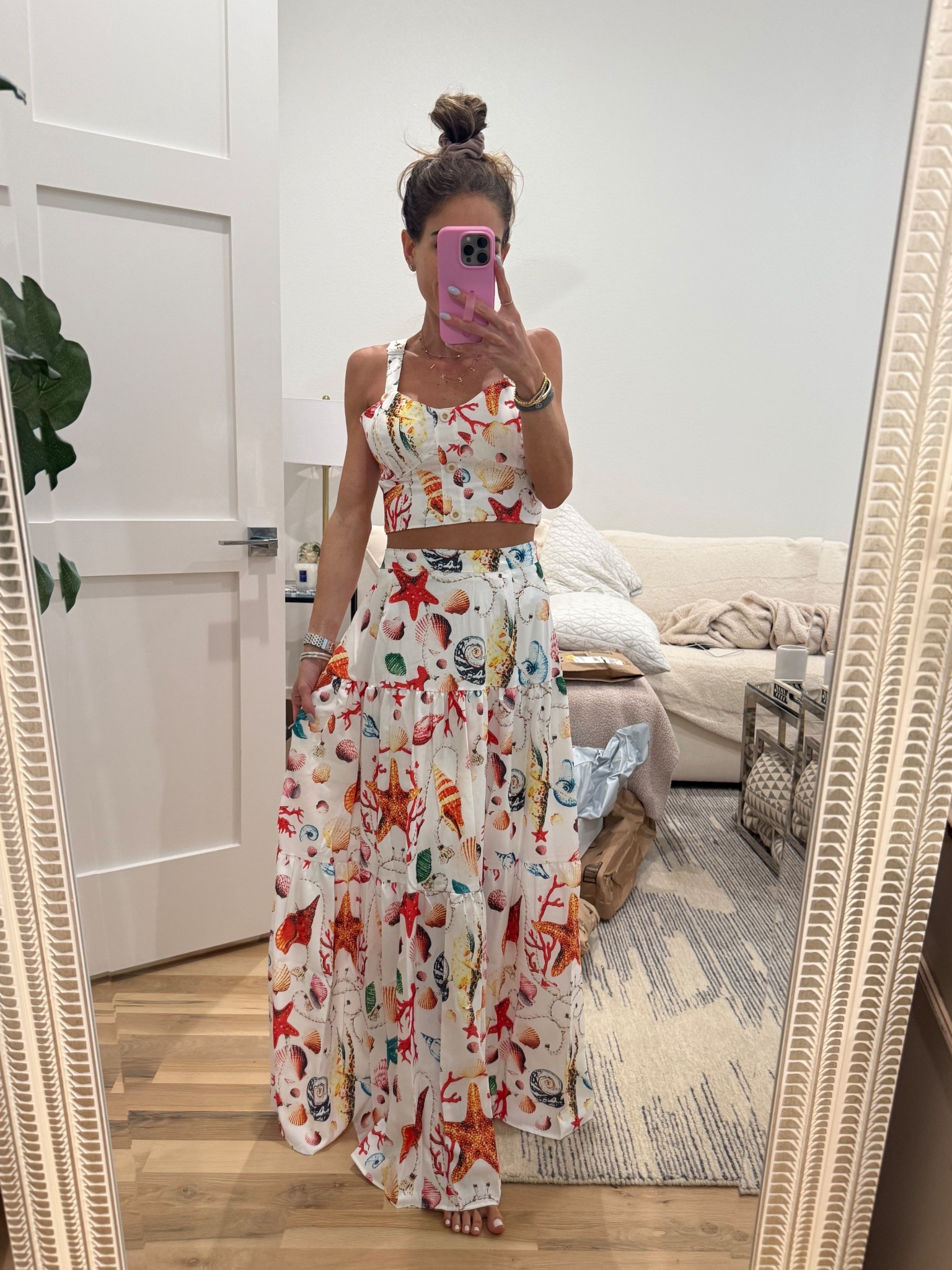 A super cute matching set for vacation! Petite friendly with heels! 
Looks like farm too 

#LTKPetite #LTKSeasonal