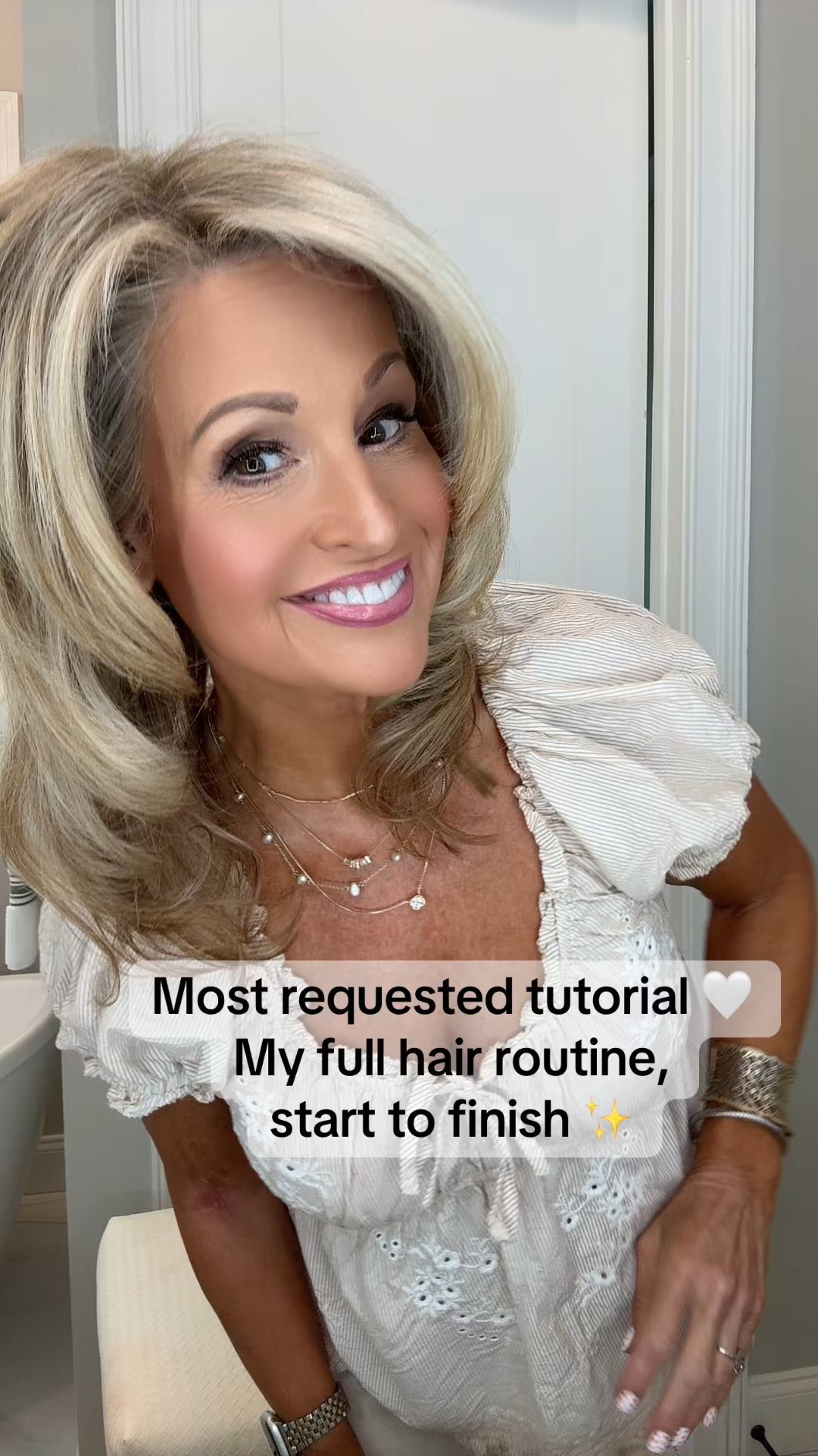 So many of you asked for this! Here’s my complete hair tutorial from start to finish — volume, shine, and frizz-free hold that lasts all day.⭐️

#LTKBeauty #LTKOver40