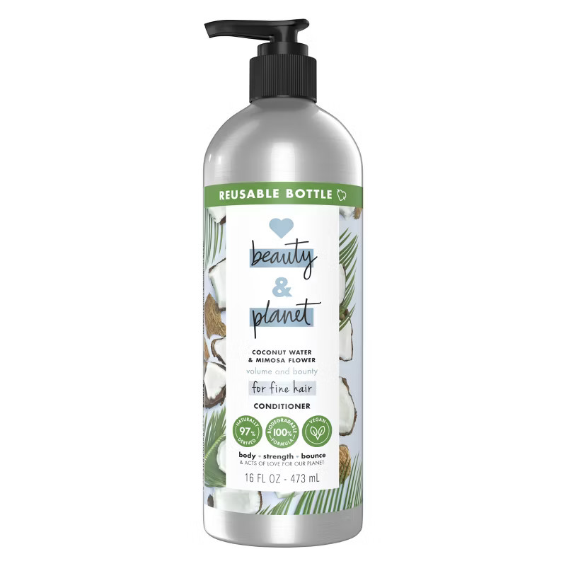 Love Beauty and Planet Coconut Water & Mimosa Flower Conditioner in Reusable Pump Bottle - 16... | Target