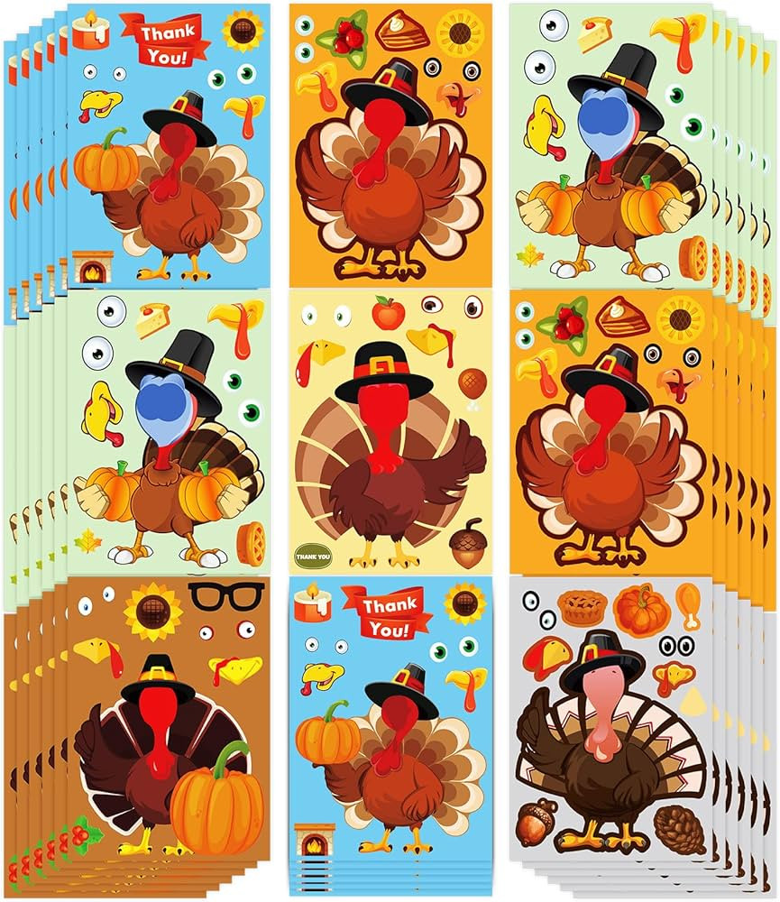 Funnlot Thanksgiving Activities for Kids Thanksgiving Stickers for Kids Thanksgiving Gi fts for K... | Amazon (US)