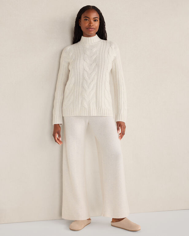 Cashmere Cable Mockneck Sweater | Haven Well Within
