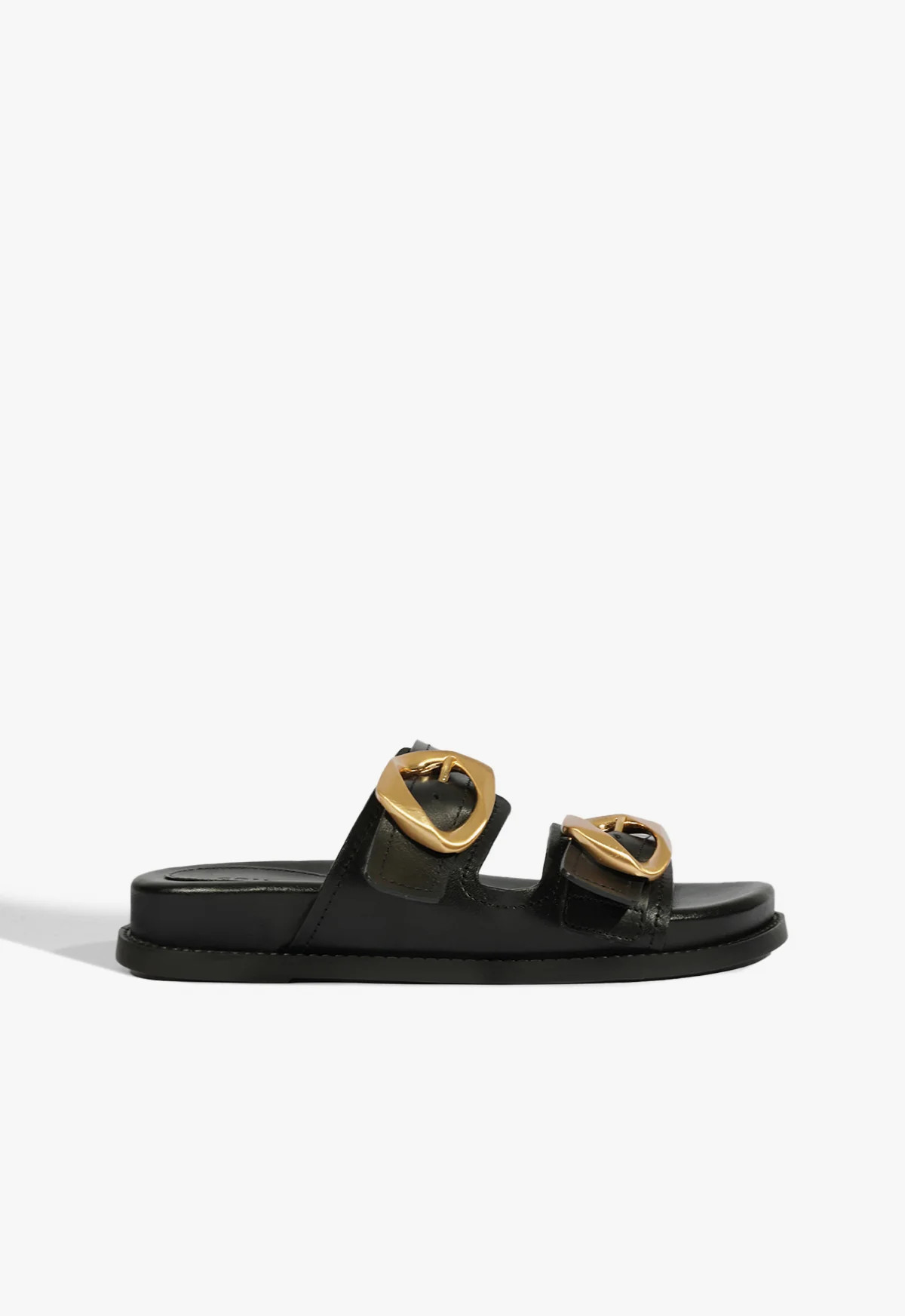 Olga Sporty Sandal | Black Leather | Schutz (US)