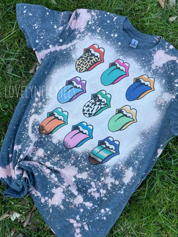 Vintage Tounge Rolling Stones Mouth Colorful Pattern Retro | Etsy | Etsy (US)