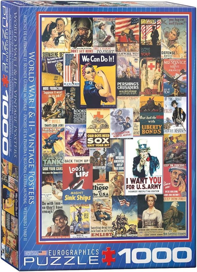 EuroGraphics World War I & II Vintage Posters 1000-Piece Puzzle, 19.25"" x 26.5""" | Amazon (US)