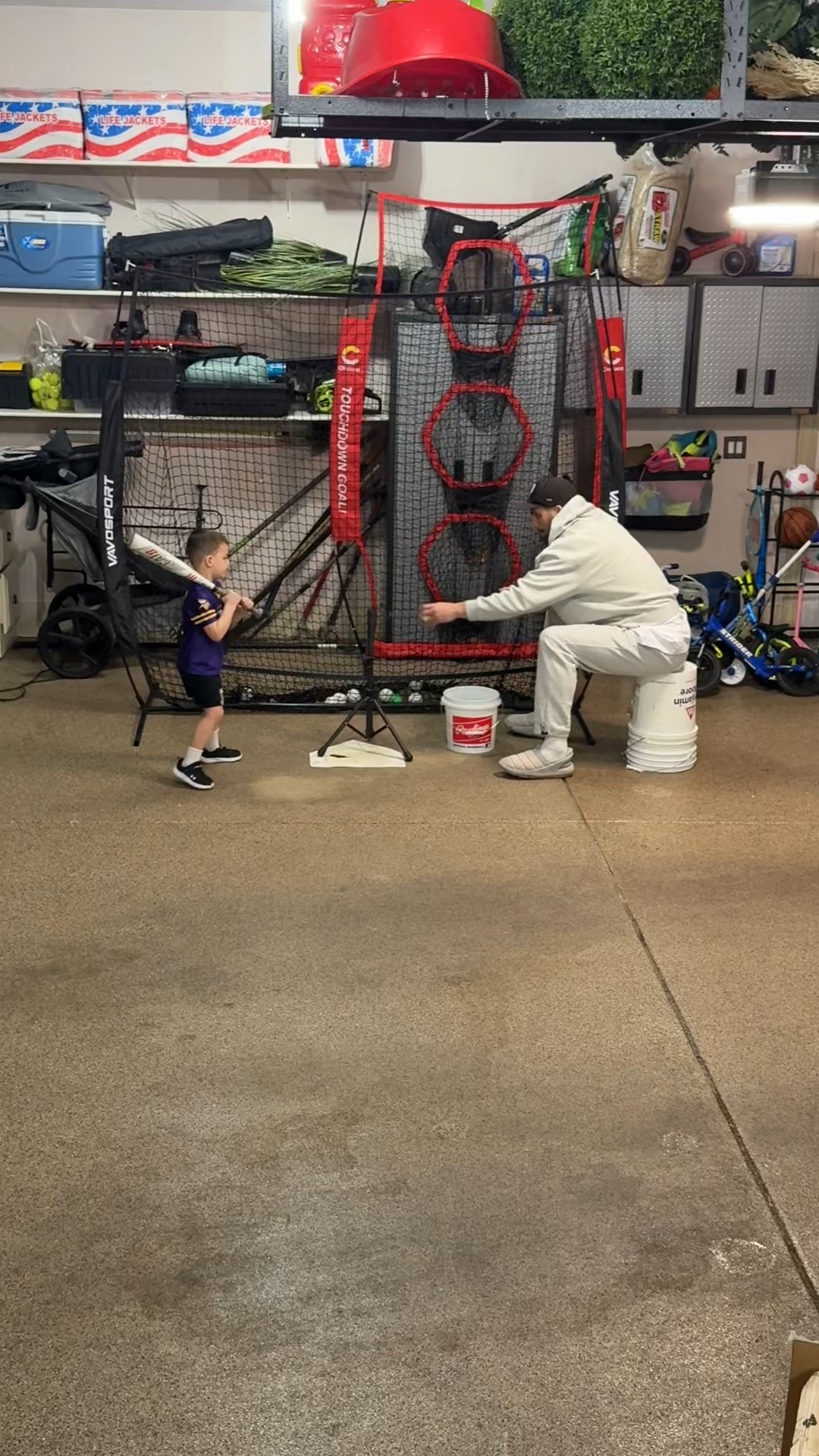 Although this is a cute father son moment, I had to share our baseball garage setup. This is a great idea for your sports kids to keep them busy this winter! 

#LTKGiftGuide #LTKCyberWeek #LTKHoliday