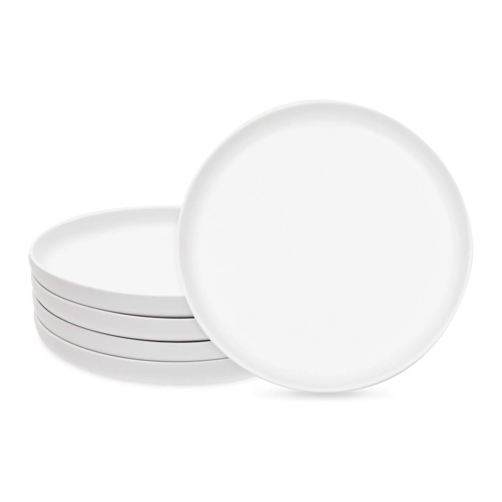 Set of 4 White Ceramic Dinner Plates Dish for Kitchen, Dining Table Decor and Accessories, 8 in. ... | Walmart (US)